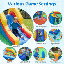 Load image into Gallery viewer, Beach-Themed Inflatable Water Slide with Climbing Wall