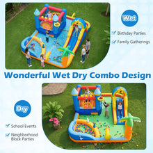 Load image into Gallery viewer, Beach-Themed Inflatable Water Slide with Climbing Wall