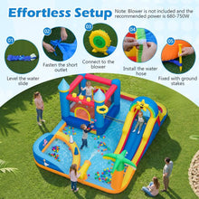 Load image into Gallery viewer, Beach-Themed Inflatable Water Slide with Climbing Wall