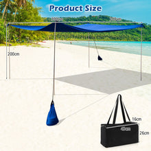 Load image into Gallery viewer, Beach Canopy Shields 300 x 300 cm Beach Tent Sun Shelter Fit 6-8 People