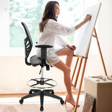 Load image into Gallery viewer, Mesh Drafting Chair with Adjustable Footrest