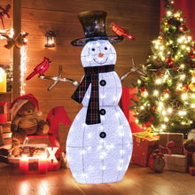 Load image into Gallery viewer, 127 CM Pre-Lit Snowman Ornament with Warm-White LED Lights for Holiday Winter Decor