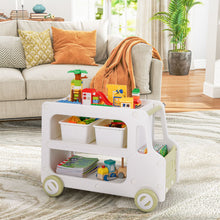 Load image into Gallery viewer, 2 in 1 Car Shaped Toy Cabinet with Safe HDPE Frame and 2 Storage Baskets