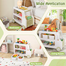 Load image into Gallery viewer, 2 in 1 Car Shaped Toy Cabinet with Safe HDPE Frame and 2 Storage Baskets