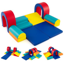 Load image into Gallery viewer, 10-Piece Foam Climbing Blocks for Crawling Climbing and Sliding