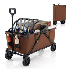 Load image into Gallery viewer, Collapsible Foldable Wagon Cart with Adjustable Handlebar
