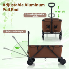 Load image into Gallery viewer, Collapsible Foldable Wagon Cart with Adjustable Handlebar