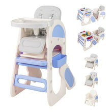 Load image into Gallery viewer, Convertible Baby High Chair with Double-layer Tray and Adjustable Backrest
