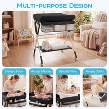 Load image into Gallery viewer, Diaper Changing Station with 3 Position Adjustable Level and 4 Universal Wheels