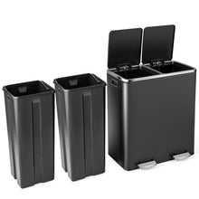 Load image into Gallery viewer, Double Recycle Pedal Bin wth Dual Removable Compartments
