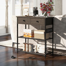Load image into Gallery viewer, Entryway Narrow Console Table with Charging Station
