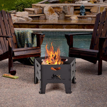 Load image into Gallery viewer, Collapsible Portable Plug Fire Pit with Storage Bag