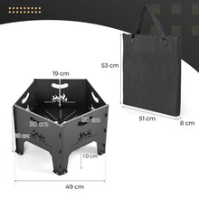 Load image into Gallery viewer, Collapsible Portable Plug Fire Pit with Storage Bag
