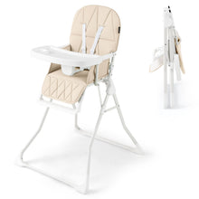 Load image into Gallery viewer, Foldable Baby High Chair with Removable Adjustable Tray