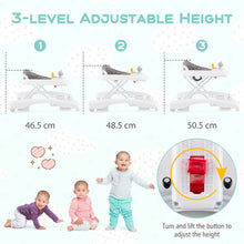 Load image into Gallery viewer, Foldable Baby Walker with Wheels and Anti Roll Over for Kids