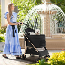 Load image into Gallery viewer, Foldable Pet Stroller with 4-Level Adjustable Canopy and Storage Basket