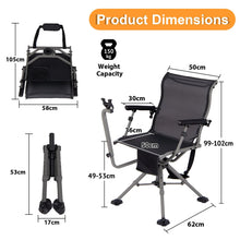 Load image into Gallery viewer, Foldable Shooting and Hunting Chair with 3 Position Adjustable Legs