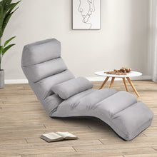 Load image into Gallery viewer, Folding Floor Lazy Sofa Chaise Lounge Sofa with Pillow