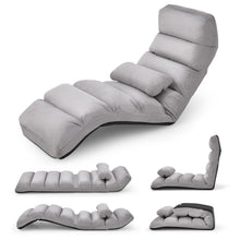 Load image into Gallery viewer, Folding Floor Lazy Sofa Chaise Lounge Sofa with Pillow