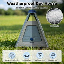Load image into Gallery viewer, Folding Plastic Dog House with Lockable Flap Door Waterproof Pet Shelter