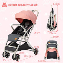 Load image into Gallery viewer, Folding Pushchair with Adjustable Backrest and Footrest