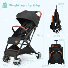 Load image into Gallery viewer, Folding Pushchair with Adjustable Backrest and Footrest
