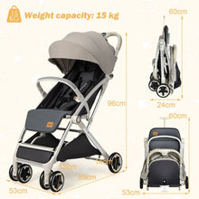 Load image into Gallery viewer, Folding Pushchair with Adjustable Backrest and Footrest