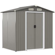 Load image into Gallery viewer, 6 x 4 Feet Outdoor Metal Storage Shed with Ventilation Sliding Doors