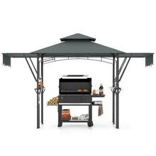 Load image into Gallery viewer, 398 x 153 cm Grill Gazebo with Dual Side Awnings and Adjustable Shadow