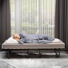 Load image into Gallery viewer, Folding Bed with 10 cm Memory Foam Mattress and Wheels