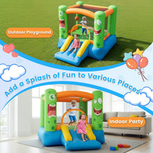 Load image into Gallery viewer, Inflatable Bounce House 2-in-1 Monster Themed Kids Bouncer with Slide (without Blower)