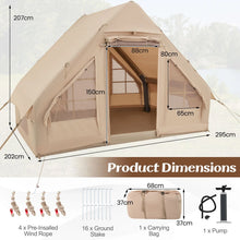 Load image into Gallery viewer, 4-6 People Inflatable Camping Tent for Family Camping
