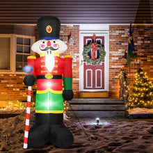 Load image into Gallery viewer, 2.4M Inflatable Christmas Nutcracker Soldier with 3 LED Lights and Candy Scepter