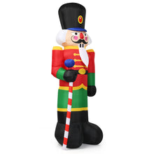 Load image into Gallery viewer, 2.4M Inflatable Christmas Nutcracker Soldier with 3 LED Lights and Candy Scepter