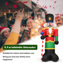 Load image into Gallery viewer, 2.4M Inflatable Christmas Nutcracker Soldier with 3 LED Lights and Candy Scepter