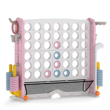 Load image into Gallery viewer, Jumbo 4-in-a Row Game Set with Basketball Hoop and 42 Rings
