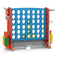 Load image into Gallery viewer, Jumbo 4-in-a Row Game Set with Basketball Hoop and 42 Rings