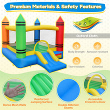 Load image into Gallery viewer, Kids 2-in-1 Crayon Themed Inflatable Bounce House with Slide (without Blower)