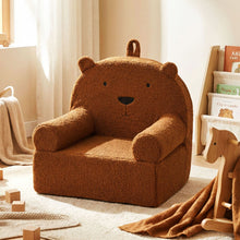 Load image into Gallery viewer, Kids Bear Sofa with Soft Fleece Fabric Cover