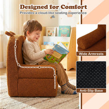 Load image into Gallery viewer, Kids Bear Sofa with Soft Fleece Fabric Cover