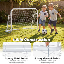 Load image into Gallery viewer, Kids Soccer Goal for Backyard Mini Metal Football Goal Post System with Net