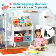 Load image into Gallery viewer, Kids Bookshelf Wooden Book Display Rack with 3-Tier Bookshelves