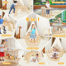Load image into Gallery viewer, Kids Climbing Arch Sensory Table with Removable Collapsible Storage Bin and Rocker Board