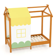 Load image into Gallery viewer, Kids House Bed with Roof Playhouse with Removable Canopy