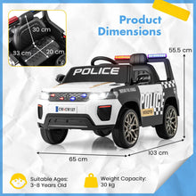 Load image into Gallery viewer, Kid Ride on Police Car with Remote Control for Children