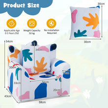 Load image into Gallery viewer, Kids Sofa Chair Foam Filled Armchair with Extra Padded Pillow
