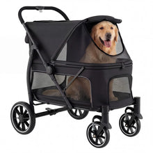 Load image into Gallery viewer, Large Dog Stroller with All-terrain Wheels and Adjustable Mesh Canopy