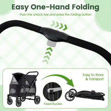Load image into Gallery viewer, Large Dog Stroller with All-terrain Wheels and Adjustable Mesh Canopy