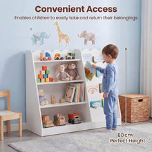 Load image into Gallery viewer, Montessori Kids Bookshelf with 5-Tier Scalloped Shelves for Nursery and Kids Room