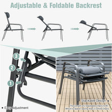 Load image into Gallery viewer, 3 Pieces Patio Bistro Set with Coffee Table and 2 Stackable Chairs